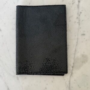 Eileen Fisher Navy Leather Passport Holder